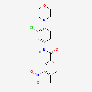 N-(3-chloro-4-morpholin-4-ylphenyl)-4-methyl-3-nitrobenzamide