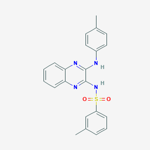 molecular formula C22H20N4O2S B357226 3-methyl-N-[3-(4-toluidino)-2-quinoxalinyl]benzenesulfonamide CAS No. 571152-70-0