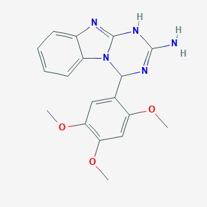 molecular formula C18H19N5O3 B357230 4-(2,4,5-Trimethoxyphenyl)-1,4-dihydro[1,3,5]triazino[1,2-a]benzimidazol-2-amine CAS No. 774560-41-7