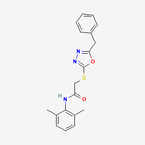 2-[(5-benzyl-1,3,4-oxadiazol-2-yl)sulfanyl]-N-(2,6-dimethylphenyl)acetamide