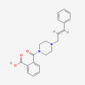 2-[4-[(E)-3-phenylprop-2-enyl]piperazine-1-carbonyl]benzoic acid