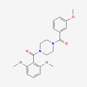 molecular formula C21H24N2O5 B3572357 [4-(2,6-Dimethoxybenzoyl)piperazin-1-yl]-(3-methoxyphenyl)methanone 