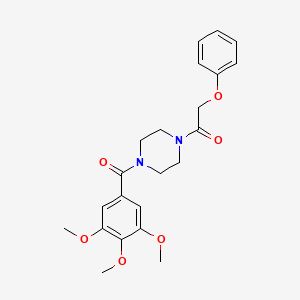 molecular formula C22H26N2O6 B3572361 1-(phenoxyacetyl)-4-(3,4,5-trimethoxybenzoyl)piperazine 