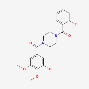 1-(2-fluorobenzoyl)-4-(3,4,5-trimethoxybenzoyl)piperazine