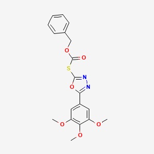 BENZYL {[5-(3,4,5-TRIMETHOXYPHENYL)-1,3,4-OXADIAZOL-2-YL]SULFANYL}FORMATE