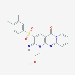 3-((3,4-dimethylphenyl)sulfonyl)-1-(2-hydroxyethyl)-2-imino-10-methyl-1H-dipyrido[1,2-a:2',3'-d]pyrimidin-5(2H)-one