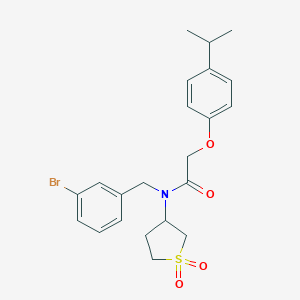 N-[(3-bromophenyl)methyl]-N-(1,1-dioxothiolan-3-yl)-2-(4-propan-2-ylphenoxy)acetamide