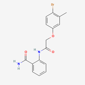 2-{[(4-bromo-3-methylphenoxy)acetyl]amino}benzamide