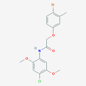 2-(4-bromo-3-methylphenoxy)-N-(4-chloro-2,5-dimethoxyphenyl)acetamide