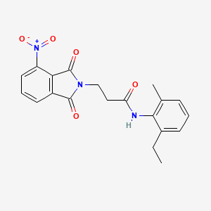 N-(2-ethyl-6-methylphenyl)-3-(4-nitro-1,3-dioxo-1,3-dihydro-2H-isoindol-2-yl)propanamide