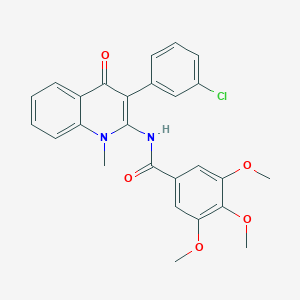 N-[3-(3-chlorophenyl)-1-methyl-4-oxoquinolin-2-yl]-3,4,5-trimethoxybenzamide
