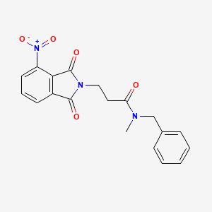 molecular formula C19H17N3O5 B3572475 N-benzyl-N-methyl-3-(4-nitro-1,3-dioxo-1,3-dihydro-2H-isoindol-2-yl)propanamide 