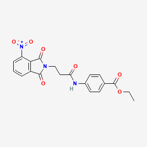 ETHYL 4-[3-(4-NITRO-1,3-DIOXO-2,3-DIHYDRO-1H-ISOINDOL-2-YL)PROPANAMIDO]BENZOATE