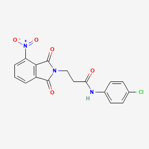 N-(4-chlorophenyl)-3-(4-nitro-1,3-dioxo-1,3-dihydro-2H-isoindol-2-yl)propanamide