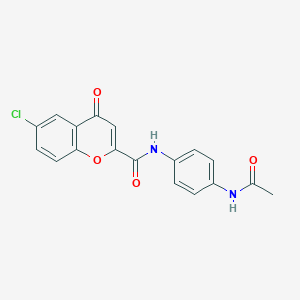N-[4-(acetylamino)phenyl]-6-chloro-4-oxo-4H-chromene-2-carboxamide
