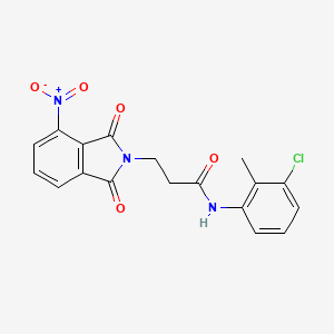 N-(3-chloro-2-methylphenyl)-3-(4-nitro-1,3-dioxoisoindol-2-yl)propanamide