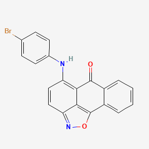 molecular formula C20H11BrN2O2 B3572509 10-(4-Bromoanilino)-15-oxa-14-azatetracyclo[7.6.1.02,7.013,16]hexadeca-1(16),2,4,6,9,11,13-heptaen-8-one 