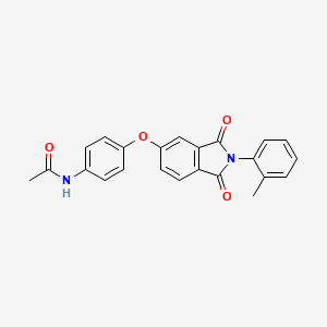 molecular formula C23H18N2O4 B3572511 N-(4-{[2-(2-methylphenyl)-1,3-dioxo-2,3-dihydro-1H-isoindol-5-yl]oxy}phenyl)acetamide 