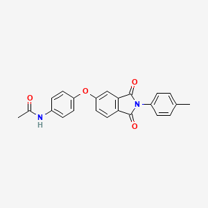 molecular formula C23H18N2O4 B3572518 N-(4-{[2-(4-methylphenyl)-1,3-dioxo-2,3-dihydro-1H-isoindol-5-yl]oxy}phenyl)acetamide 