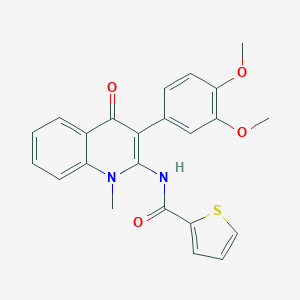 N-[3-(3,4-dimethoxyphenyl)-1-methyl-4-oxoquinolin-2-yl]thiophene-2-carboxamide