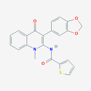 N-[3-(1,3-benzodioxol-5-yl)-1-methyl-4-oxoquinolin-2-yl]thiophene-2-carboxamide