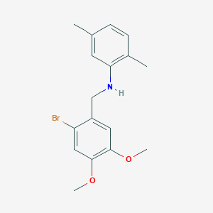 molecular formula C17H20BrNO2 B3572549 N-(2-BROMO-4,5-DIMETHOXYBENZYL)-N-(2,5-DIMETHYLPHENYL)AMINE 