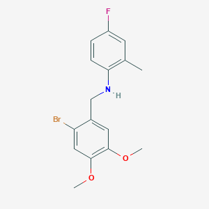 N-(2-BROMO-4,5-DIMETHOXYBENZYL)-N-(4-FLUORO-2-METHYLPHENYL)AMINE