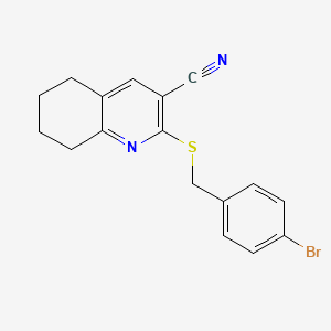 2-[(4-Bromophenyl)methylsulfanyl]-5,6,7,8-tetrahydroquinoline-3-carbonitrile