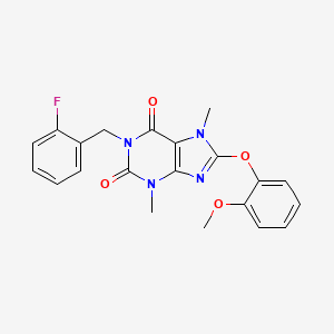 1-(2-fluorobenzyl)-8-(2-methoxyphenoxy)-3,7-dimethyl-3,7-dihydro-1H-purine-2,6-dione