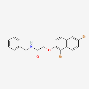 N-benzyl-2-(1,6-dibromonaphthalen-2-yl)oxyacetamide