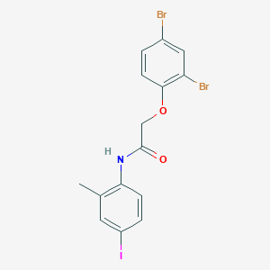 2-(2,4-dibromophenoxy)-N-(4-iodo-2-methylphenyl)acetamide