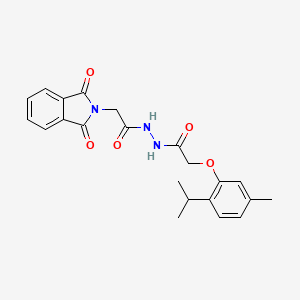 2-(1,3-dioxo-1,3-dihydro-2H-isoindol-2-yl)-N'-[(2-isopropyl-5-methylphenoxy)acetyl]acetohydrazide