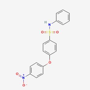 molecular formula C18H14N2O5S B3572645 4-(4-nitrophenoxy)-N-phenylbenzenesulfonamide 