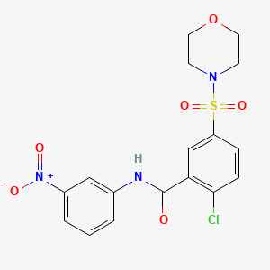 2-chloro-5-(4-morpholinylsulfonyl)-N-(3-nitrophenyl)benzamide