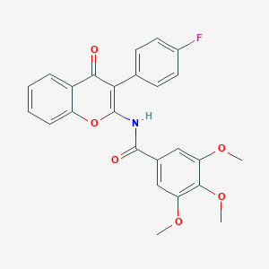 molecular formula C25H20FNO6 B357266 N-[3-(4-fluorophenyl)-4-oxo-4H-chromen-2-yl]-3,4,5-trimethoxybenzamide CAS No. 883955-19-9