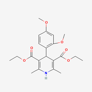 molecular formula C21H27NO6 B3572660 diethyl 4-(2,4-dimethoxyphenyl)-2,6-dimethyl-1,4-dihydro-3,5-pyridinedicarboxylate 