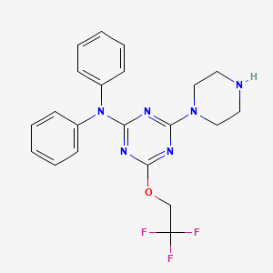 N,N-diphenyl-4-(1-piperazinyl)-6-(2,2,2-trifluoroethoxy)-1,3,5-triazin-2-amine