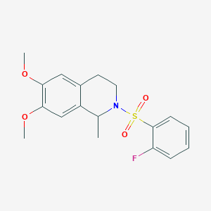 2-[(2-Fluorophenyl)sulfonyl]-6,7-dimethoxy-1-methyl-1,2,3,4-tetrahydroisoquinoline