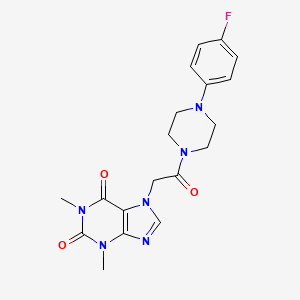 7-{2-[4-(4-FLUOROPHENYL)PIPERAZIN-1-YL]-2-OXOETHYL}-1,3-DIMETHYL-2,3,6,7-TETRAHYDRO-1H-PURINE-2,6-DIONE