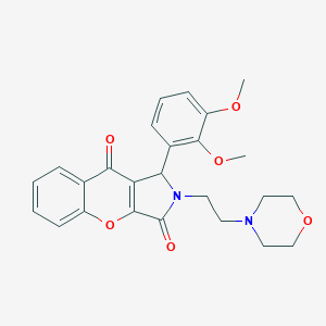 molecular formula C25H26N2O6 B357272 1-(2,3-Dimethoxyphenyl)-2-[2-(4-morpholinyl)ethyl]-1,2-dihydrochromeno[2,3-c]pyrrole-3,9-dione CAS No. 844852-39-7