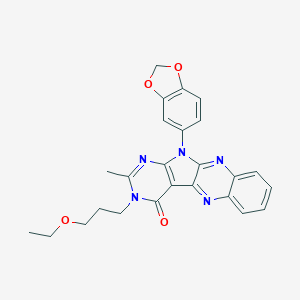 11-(1,3-benzodioxol-5-yl)-3-(3-ethoxypropyl)-2-methyl-3,11-dihydro-4H-pyrimido[5',4':4,5]pyrrolo[2,3-b]quinoxalin-4-one