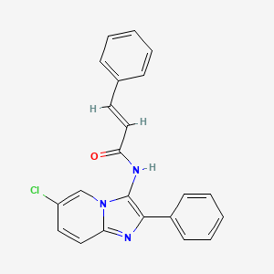 (2E)-N-(6-chloro-2-phenylimidazo[1,2-a]pyridin-3-yl)-3-phenylprop-2-enamide