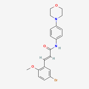 (E)-3-(5-bromo-2-methoxyphenyl)-N-(4-morpholin-4-ylphenyl)prop-2-enamide