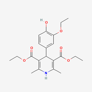 Diethyl 4-(3-ethoxy-4-hydroxyphenyl)-2,6-dimethyl-1,4-dihydropyridine-3,5-dicarboxylate