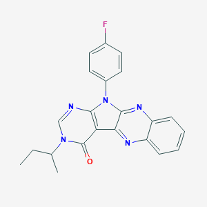 3-sec-butyl-11-(4-fluorophenyl)-3,11-dihydro-4H-pyrimido[5',4':4,5]pyrrolo[2,3-b]quinoxalin-4-one