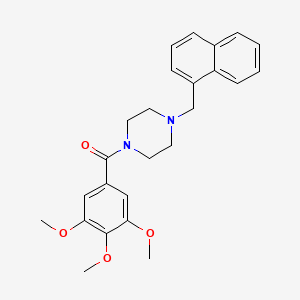 molecular formula C25H28N2O4 B3572767 1-(1-naphthylmethyl)-4-(3,4,5-trimethoxybenzoyl)piperazine 