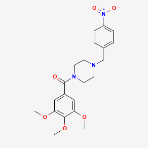 [4-[(4-Nitrophenyl)methyl]piperazin-1-yl]-(3,4,5-trimethoxyphenyl)methanone