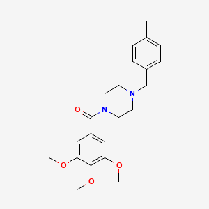 molecular formula C22H28N2O4 B3572781 [4-(4-METHYLBENZYL)PIPERAZINO](3,4,5-TRIMETHOXYPHENYL)METHANONE 