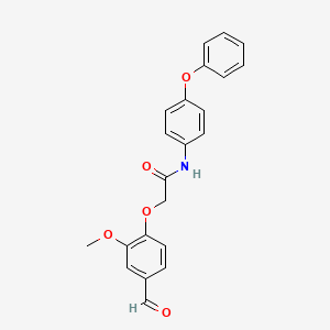 2-(4-formyl-2-methoxyphenoxy)-N-(4-phenoxyphenyl)acetamide