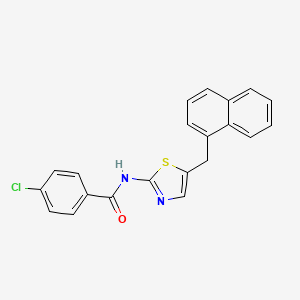 4-chloro-N-[5-(1-naphthylmethyl)-1,3-thiazol-2-yl]benzamide